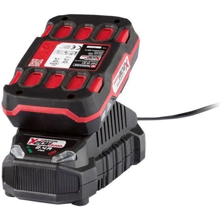 Batería de iones de litio PARKSIDE® de 20 V PAP20B1 + Cargador PLG20C1 para la serie XTEAM
