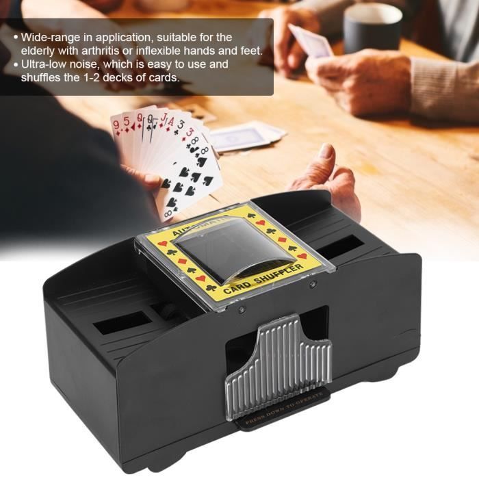 Accessorio SURENHAP: Mescolatore di carte elettrico automatico a 2 mazzi per adulti e anziani, facile da usare e che consente di risparmiare tempo.
