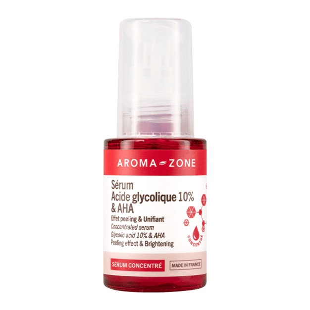 Geconcentreerd serum met 10% glycolzuur en AHA, 30 ml • Glazen fles