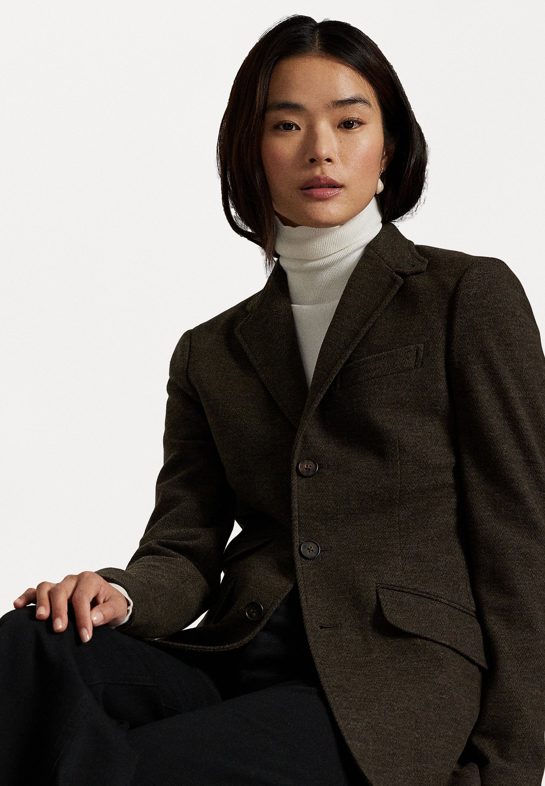 Polo Ralph Lauren HERRINGBONE JACQUARD KNIT BLAZER - Blazer - loden