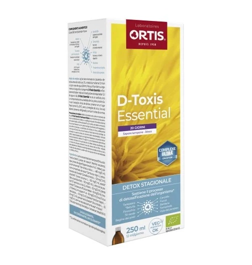 D-Toxis Essential zonder jodium Biologische appel 250 ml Voedingssupplement voor drainage en reiniging