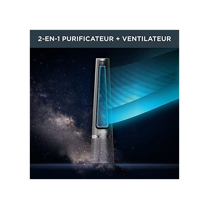 Ventilador purificador Rowenta, potente, silencioso, oscilante, 12 velocidades QU5030F0