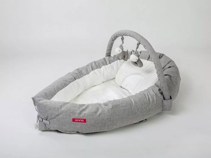 Coussin anti-retournement, réducteur de berceau - Couleur Gris chiné