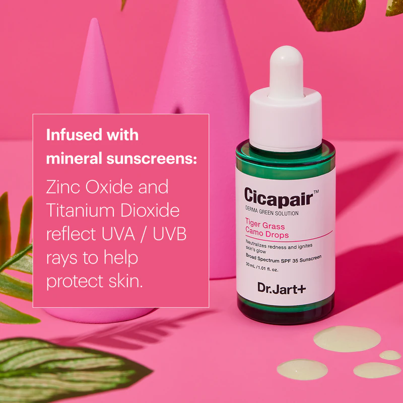 Dr. Jart+ Cicapair™ Tiger Grass Camo Drops FPS 35 lekki fluid tonujący