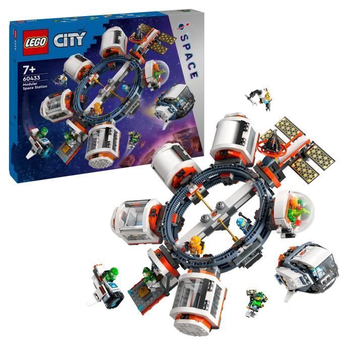 LEGO® 60433 City Modular Space Station, Toy with Shuttle, Space Exploration, with 6 Minifigures
