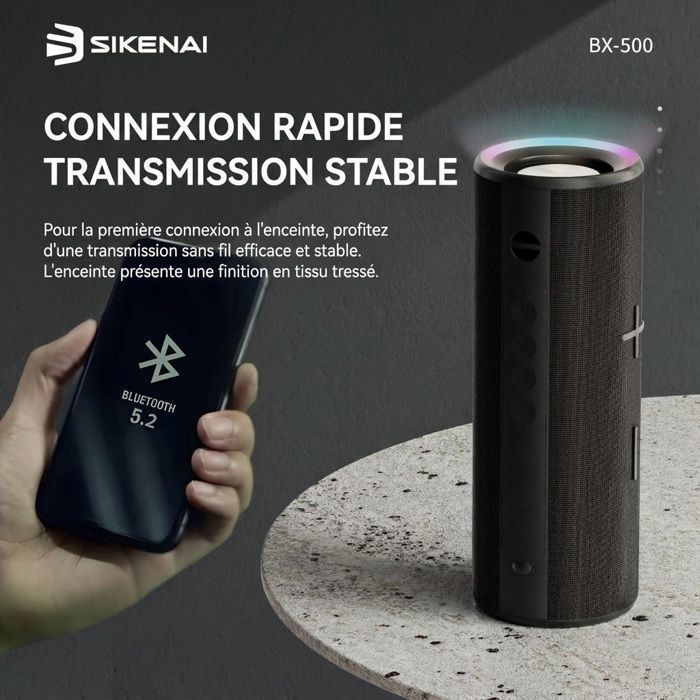 Wireless Light-Up Speaker - SIKENAI - 4000mAh - Powerful Bluetooth Speaker - Bluetooth 5.2