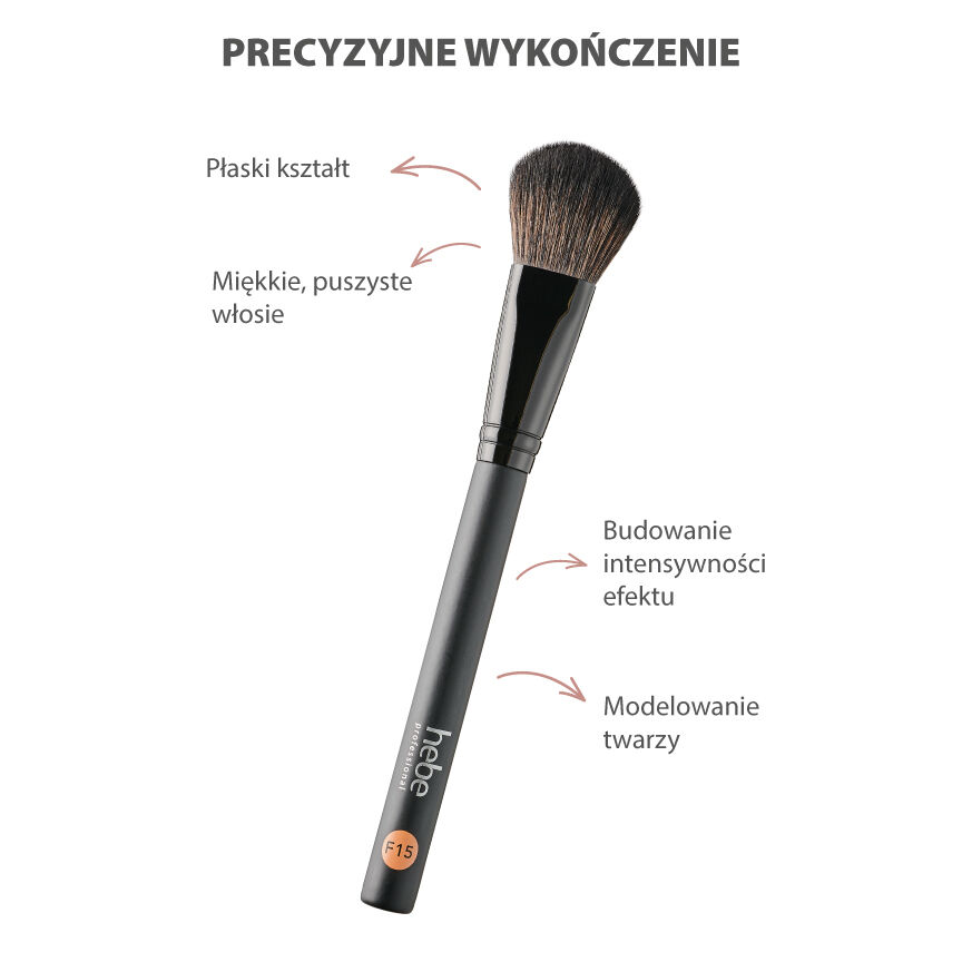 Profesionální plochý modelovací štětec Hebe