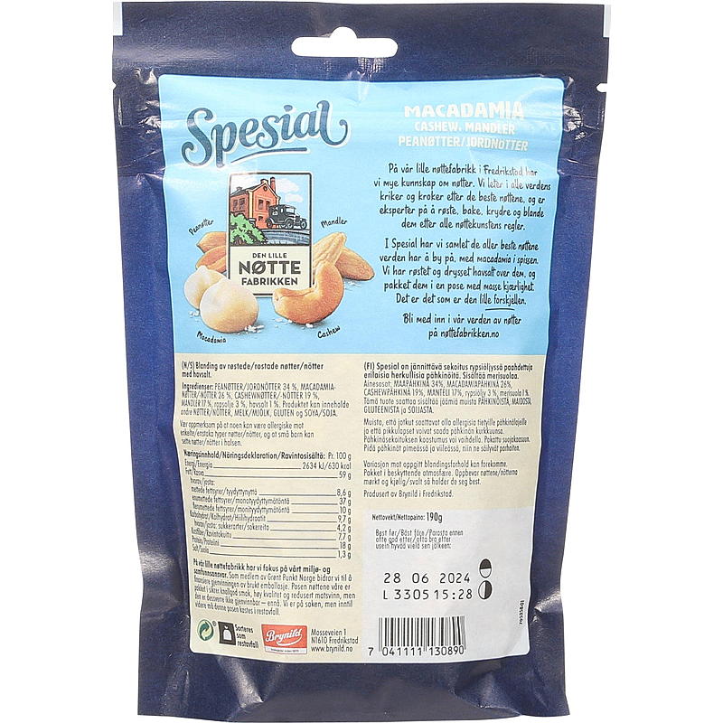 Brynild Nøddeblad 190 g Special DLN