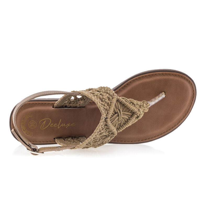 Brune sandaler med stringtruse til dame