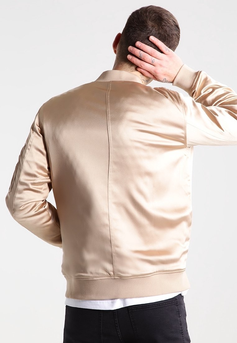 Zwart Kaviar bomberjack - beige