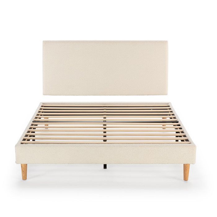 Sommier tapissier + tête de lit Niebla 140x190 cm Beige