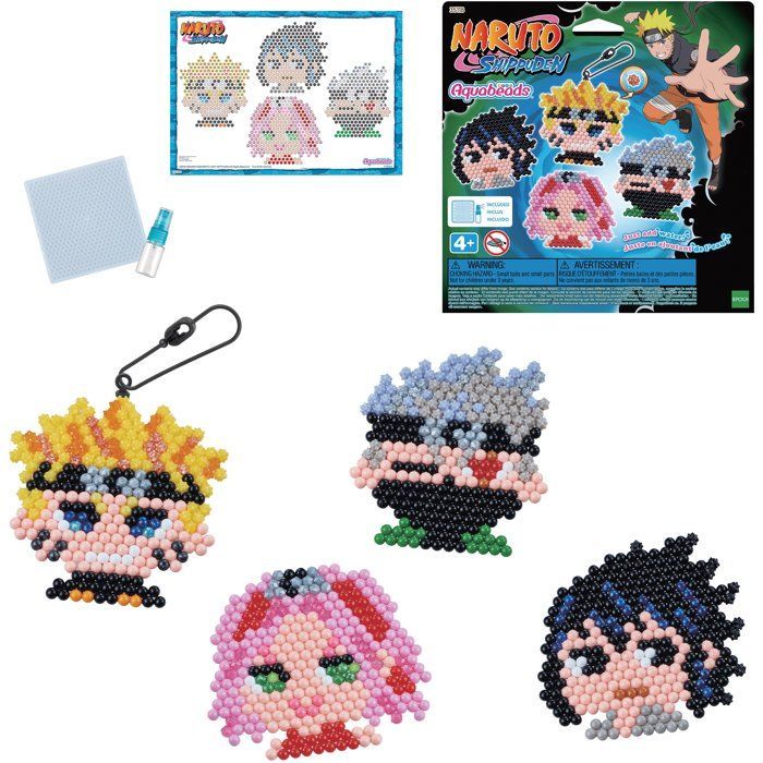 Le kit porte-clés - AQUABEADS - Naruto - 1100 perles - Dès 4 ans