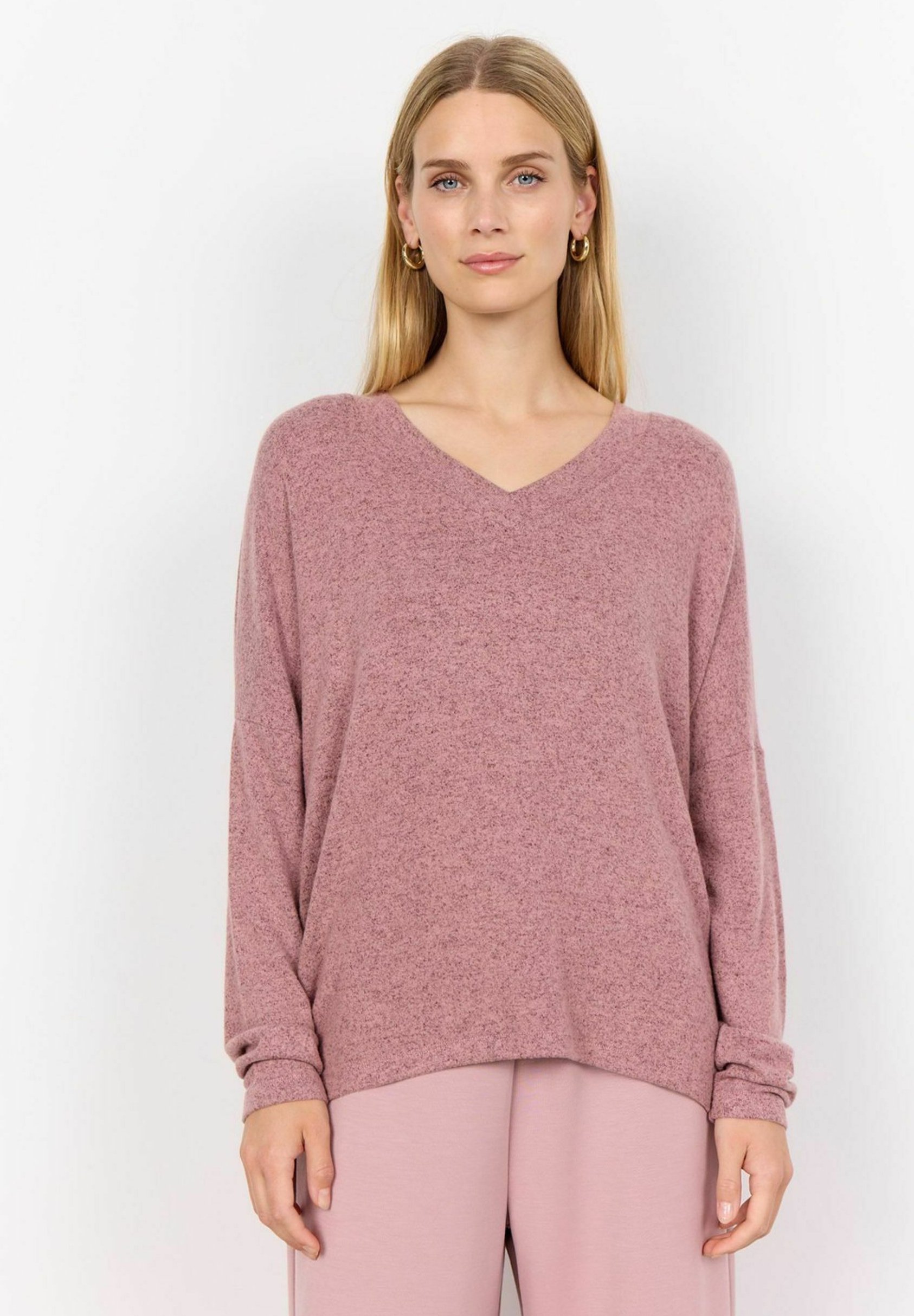 Soyaconcept top met lange mouwen - woodrose melange