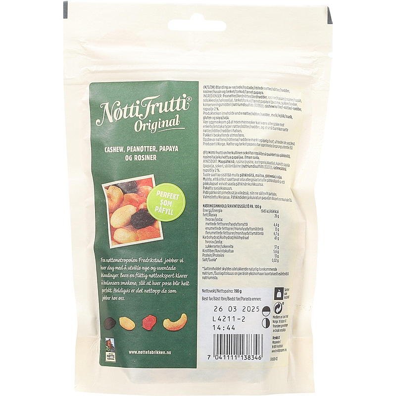 Brynild Nutty frutti 190 g Dln