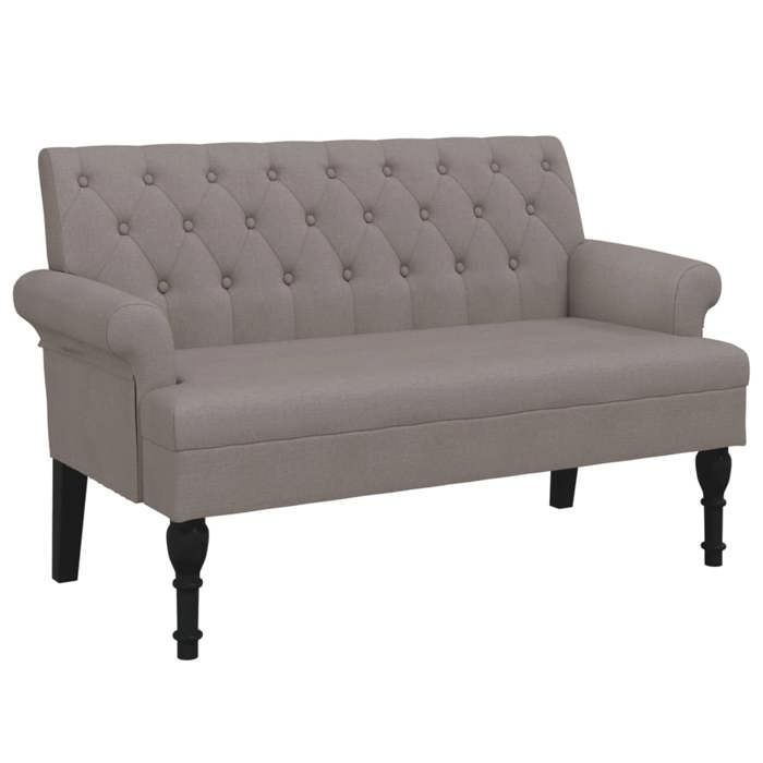vidaXL Banc avec Dossier, Canapé avec Accoudoir, Banquette avec Pieds en Bois, Siège de Salon Salle de Séjour, Moderne, 372125