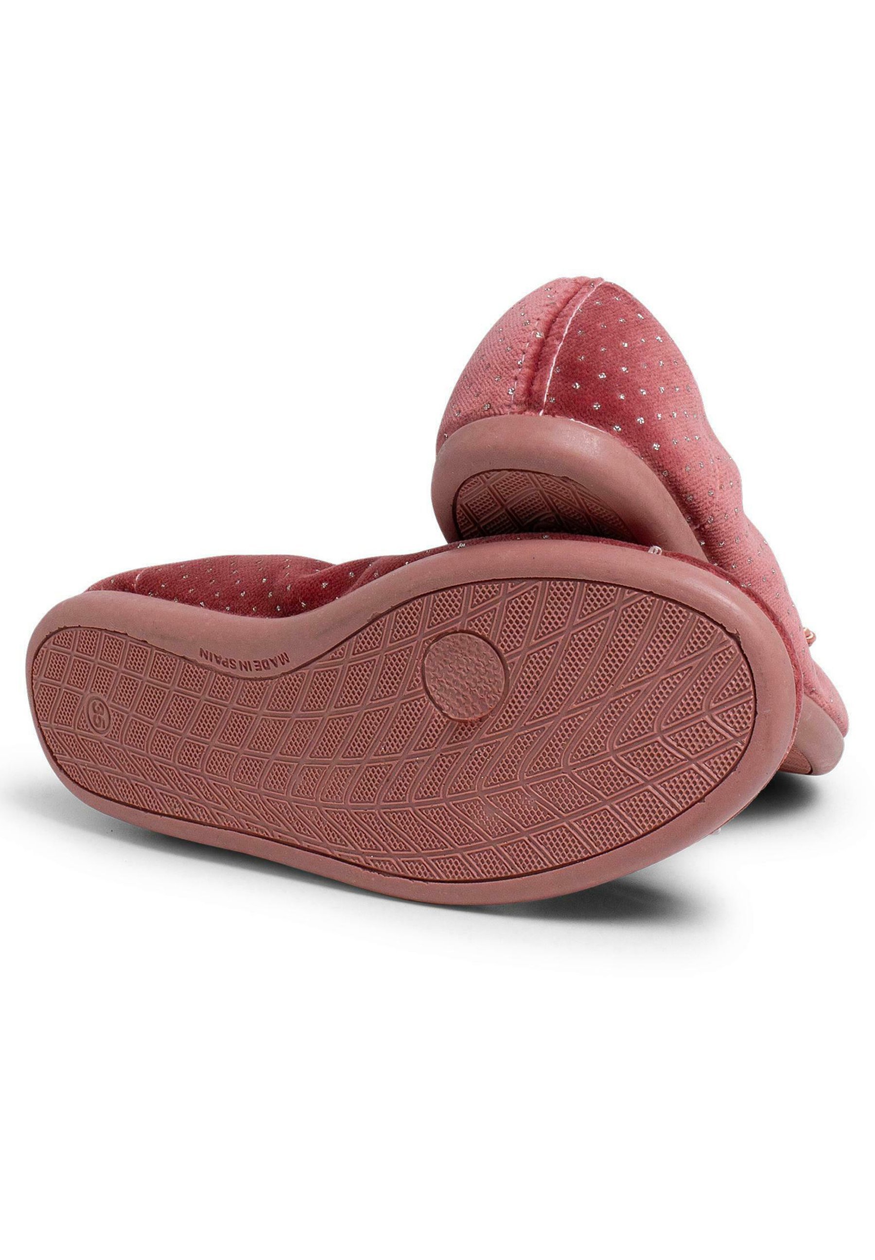 Pisamonas MET FLUWELEN STRIK EN SNEEUW - Ballerina's - roze