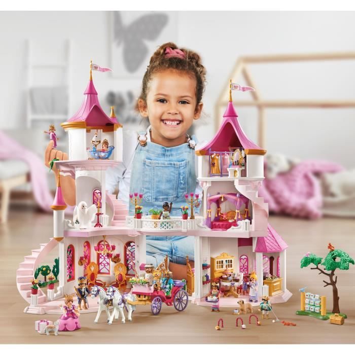 PLAYMOBIL 71845 Palais avec couple royal et 2 trônes, Les princesses magic, 421 pièces, Dès 4 ans