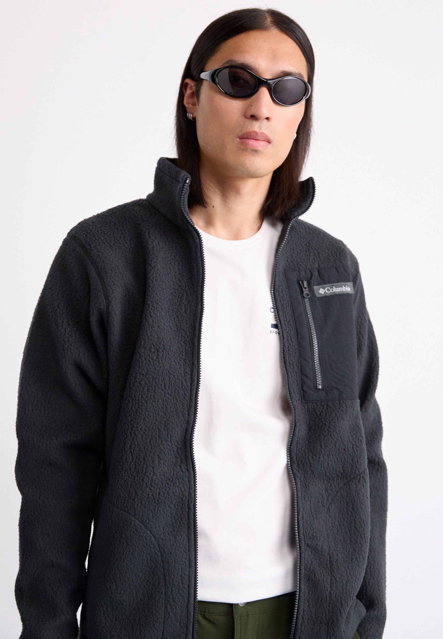Columbia JASPER RIDGE PEBBLED FULL ZIP - Fleecejack - zwart