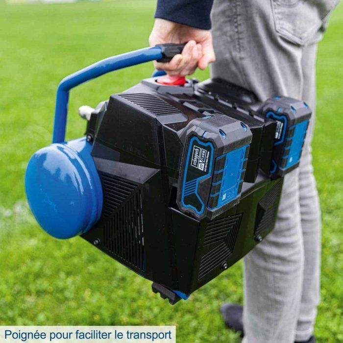 Cordless compressor with 2Ah starter kit + 2Ah battery C-ACT160/6-X - Set 2.5 - SCHEPPACH