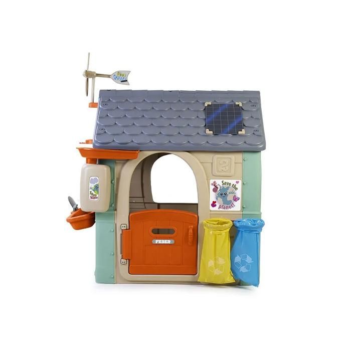 Casetta per bambini - FEBER - Casa ecologica riciclata - Plastica riciclata - Resistente ai raggi UV - Alta 150 cm
