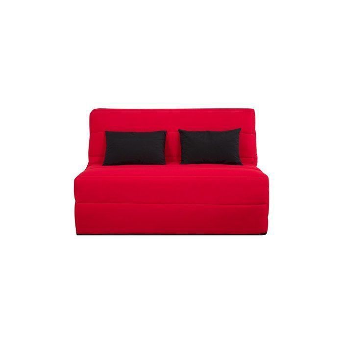 Sofá-cama conversível SALMA BZ - RELAXIMA - Área de dormir 140 x 190 cm, vermelho pérola