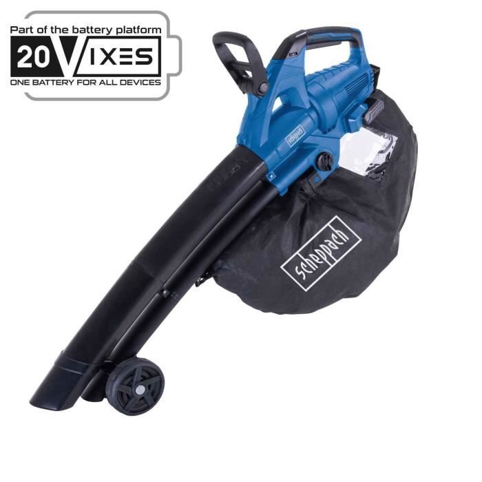 BC-BLV720-X Draadloze bladblazer/stofzuiger en versnipperaar - 2 handgrepen + draagriem - SCHEPPACH 20V IXES - Accu en oplader niet inbegrepen