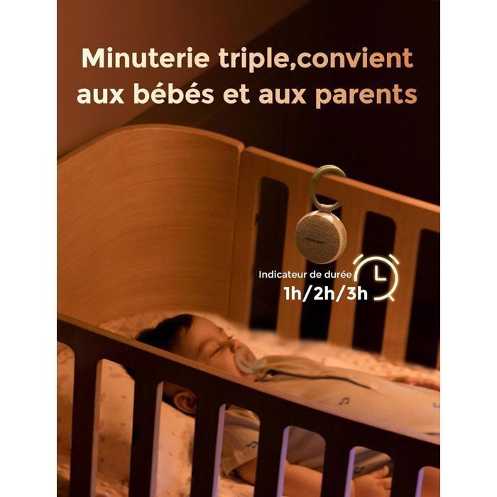 Momcozy Baby Night Light with White Noise - 20 Professional Soothing Sounds, Rechargeable Battery, Bluetooth, Sound Therapy