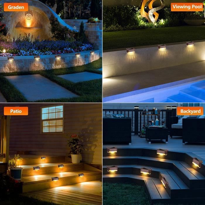 Lámpara solar - 16 unidades - LEDs de luz blanca cálida - Resistente al agua IP65 - Etiqueta para iluminación exterior