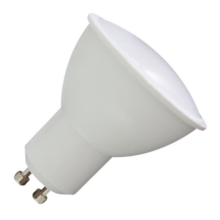 Pack de 10 Ampoules Led GU10 5W Blanc Froid 120° - LAMPESECOENERGIE - Non compatible variateur