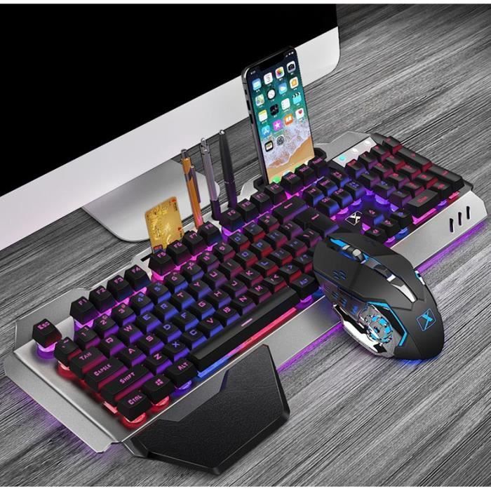 Ensemble Clavier et Souris Gamer - ZGEER - Wireless - Rétroéclairé RGB - 2400 DPI - Autonomie 30h