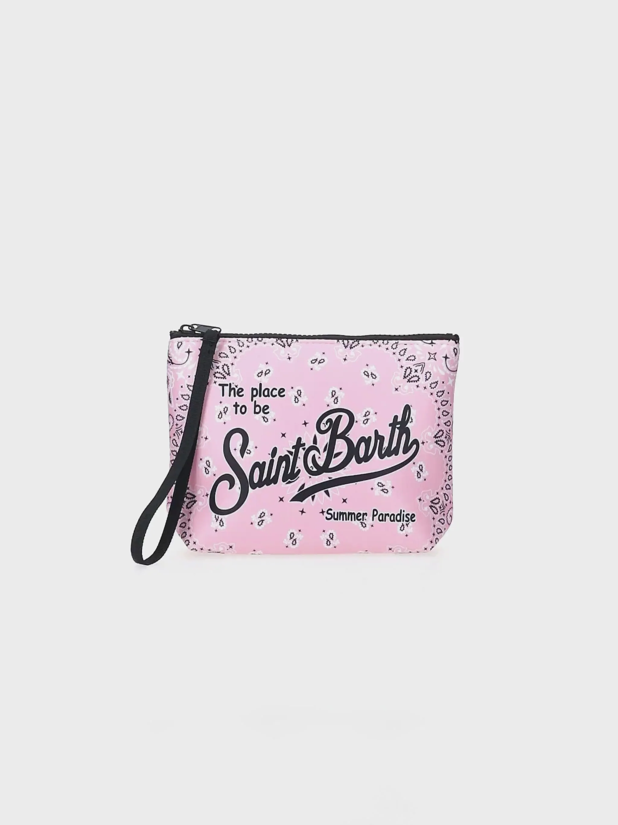 Aline scuba clutch tas met roze bandana print