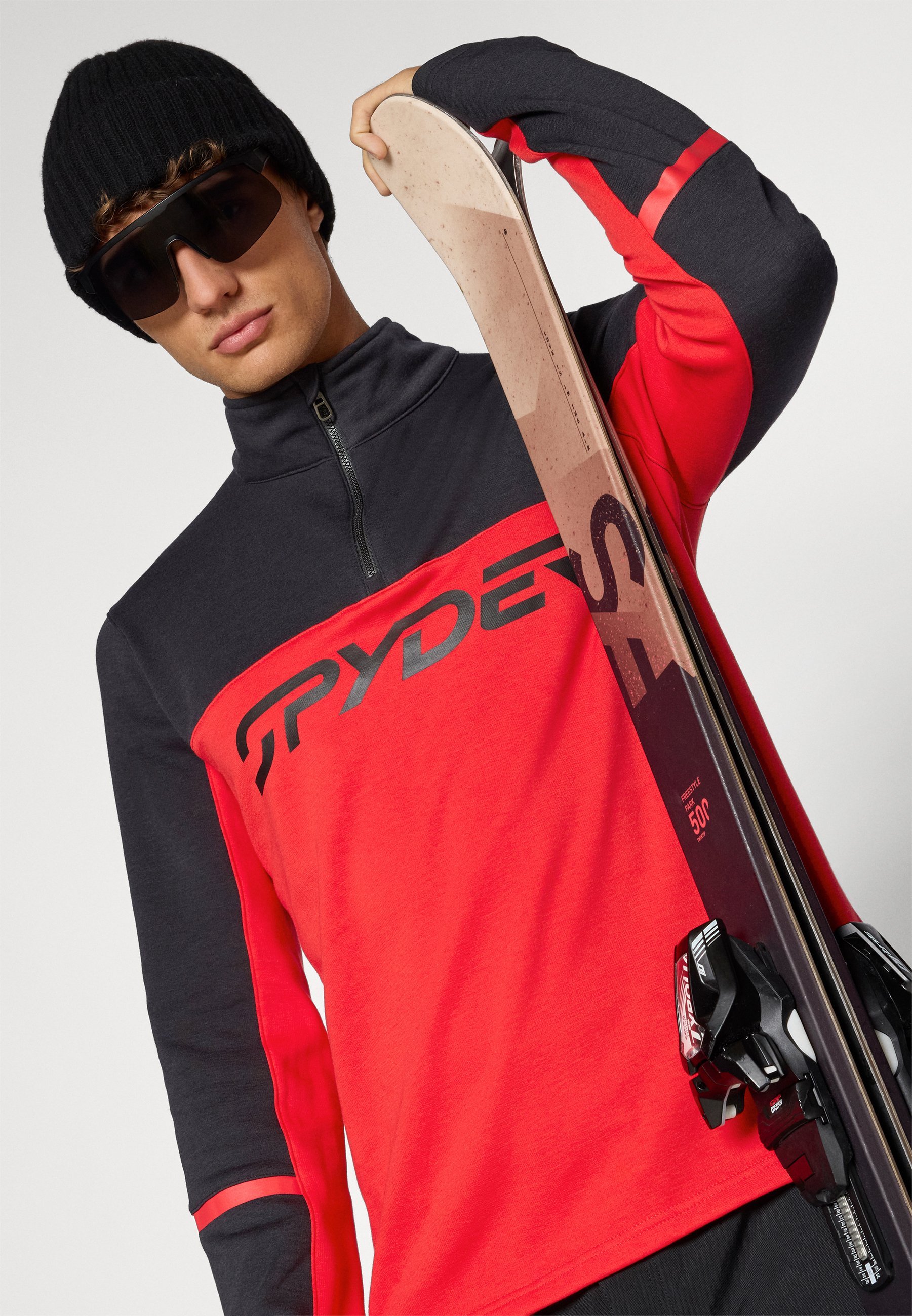 Felpa Spyder SPEED 1/2 ZIP - rossa