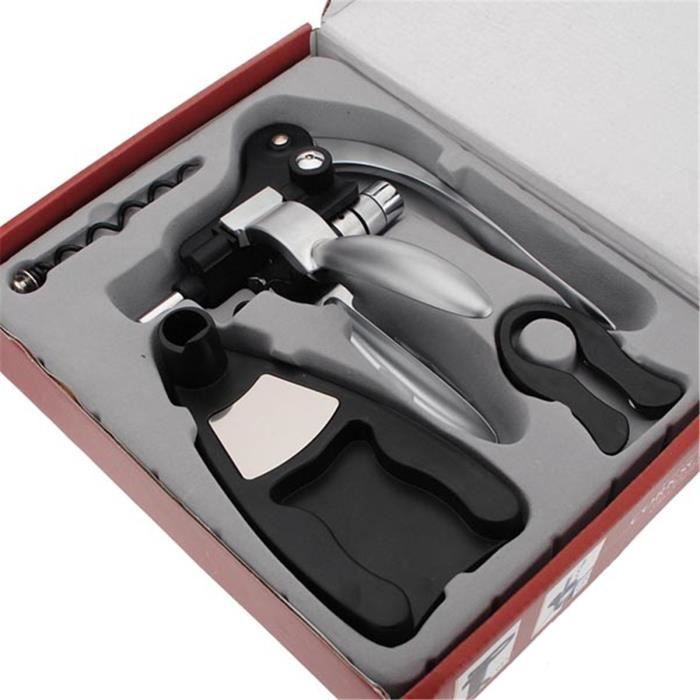 Tire Bouchon - Métal - Ouvre Bouteille - Ergonomique - 4 pièces - Cadeau Noël