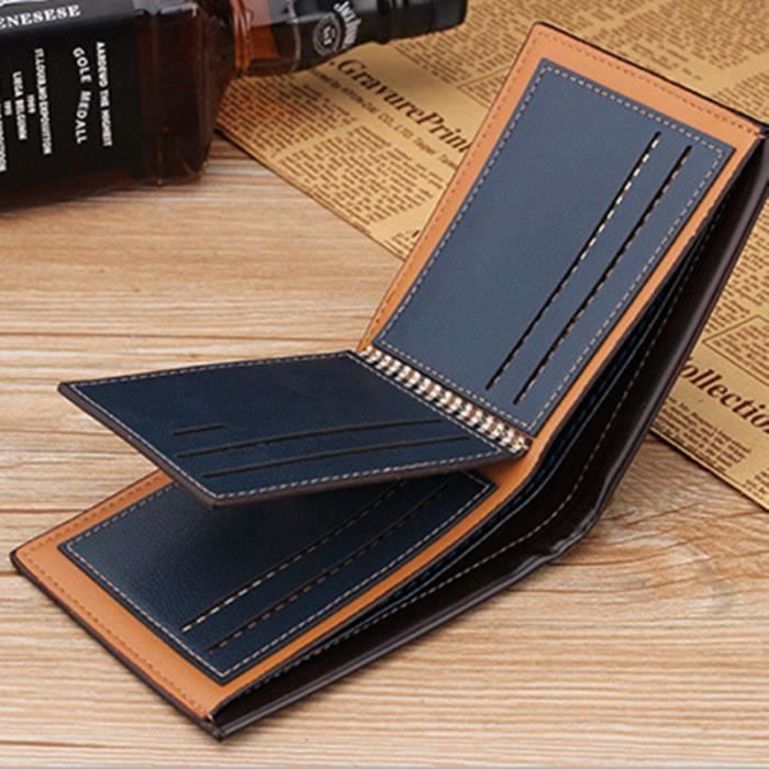 Cartera de piel sintética para hombre Fuerdanni - Café
