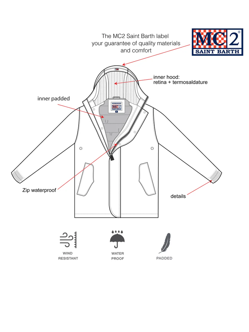 Heren Voyager militaire groene parka met capuchon
