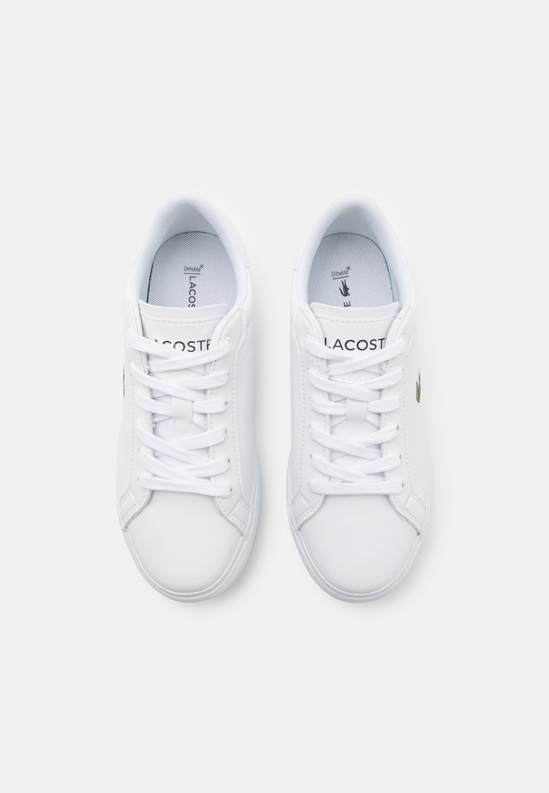 Lacoste POWERCOURT JUNIOR TRAINERS - Scarpe da ginnastica - bianche