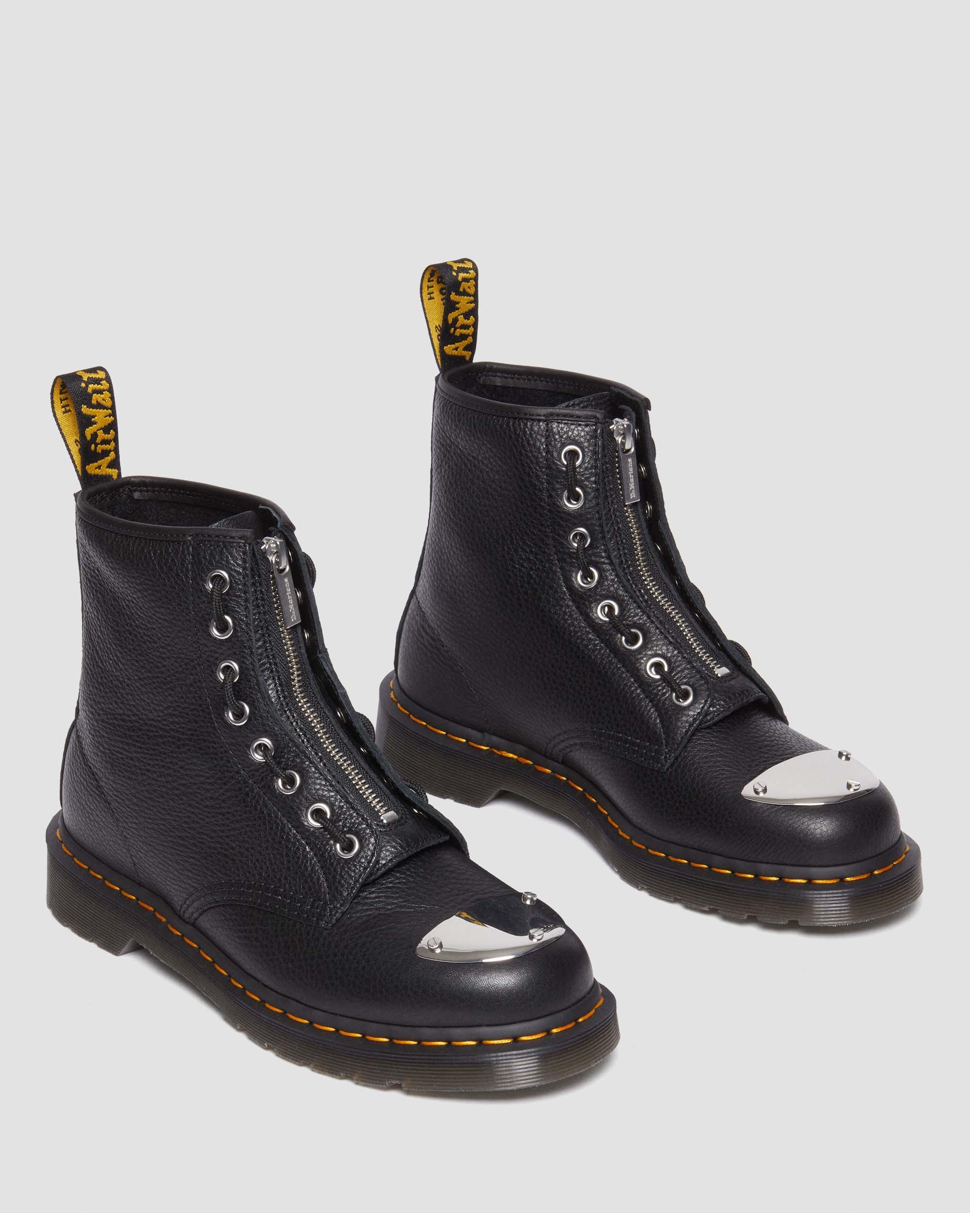 1460 Toe Plate Lunar Leather Jungle Zip Boots