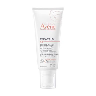 „Avène Xeracalm AD“ lipidų papildantis kremas, lipidų papildantis kremas sausai, atopinei, niežtinčiai odai, 200 ml