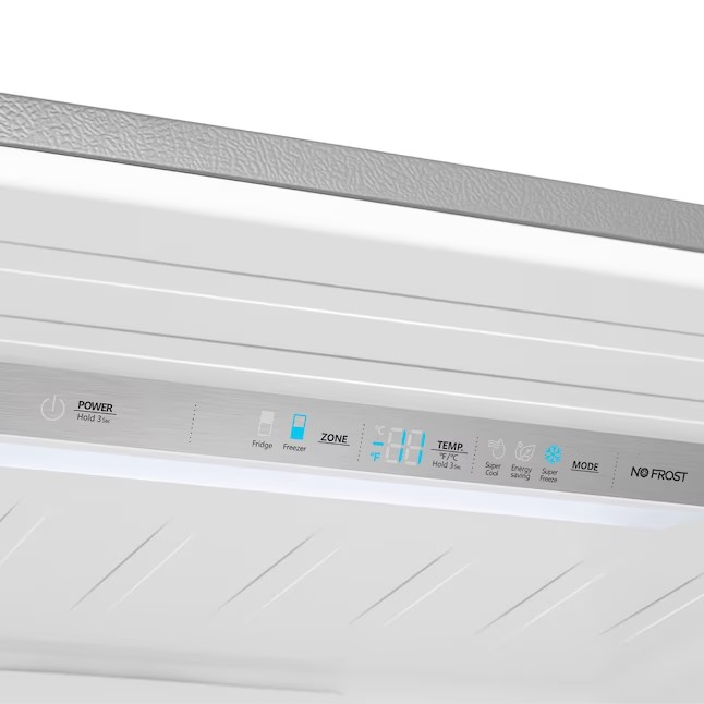 Hisense 17.2 cu ft inbouwkoelkast met vriesvak onderin (vingerafdrukbestendig roestvrij staal) ENERGY STAR
