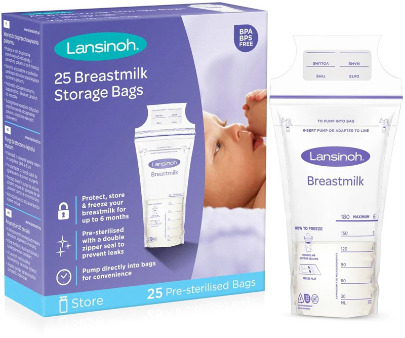Sacos para armazenamento de leite materno Lansinoh