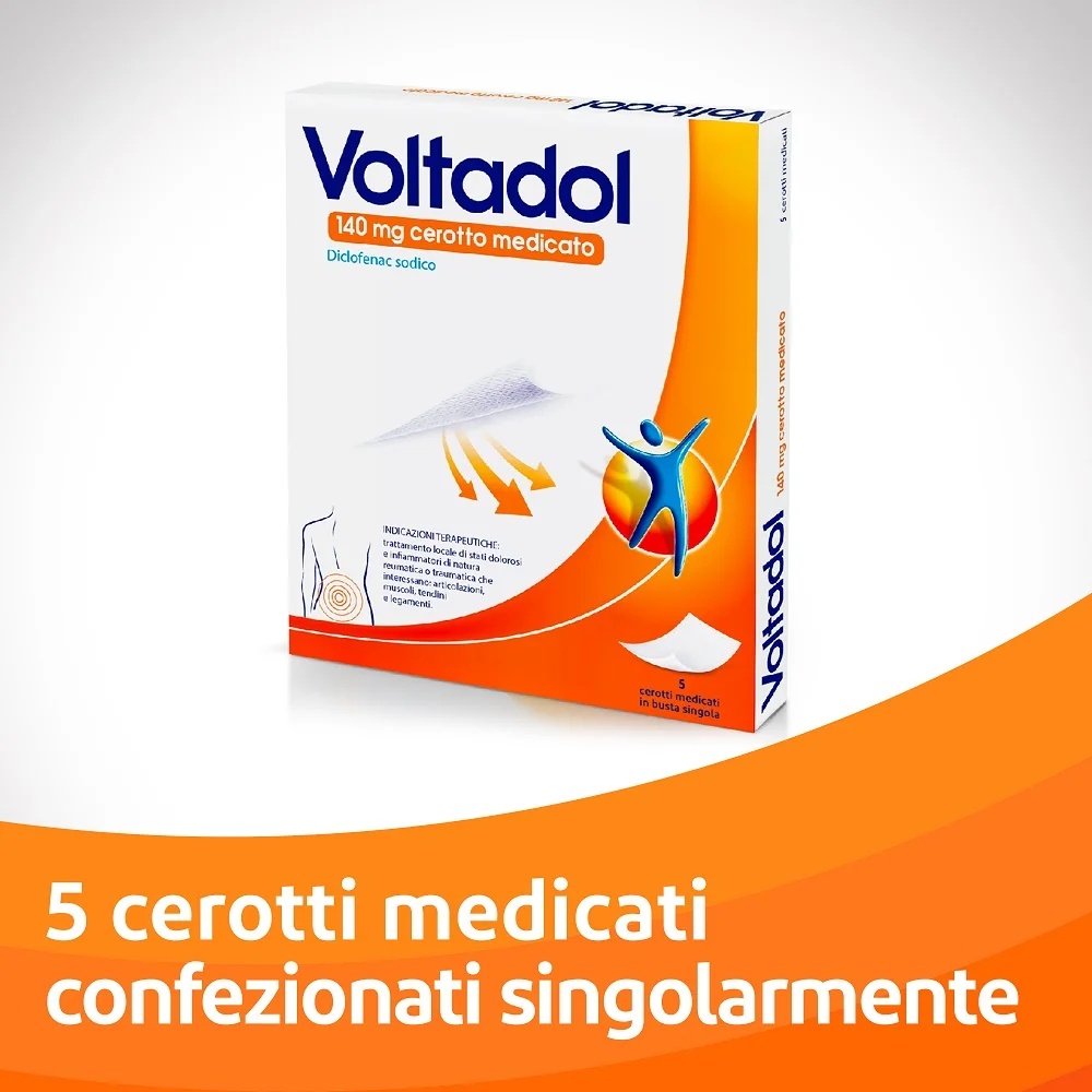 VOLTAREN Voltadol 140 mg diclofénac sodique pour les douleurs articulaires 5 timbres médicamenteux