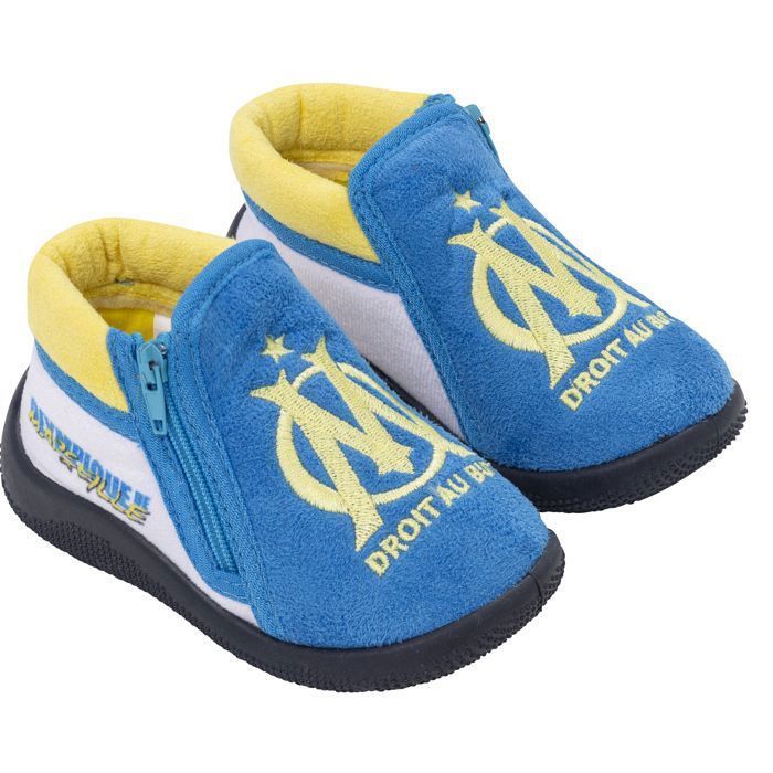 Baby slippers - OLYMPIQUE DE MARSEILLE - OM - Blue - Polyester - Rubber sole