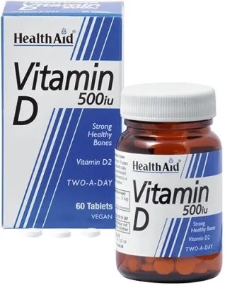 HEALTH AID D-vitamiin 500 RÜ 60 tabletti