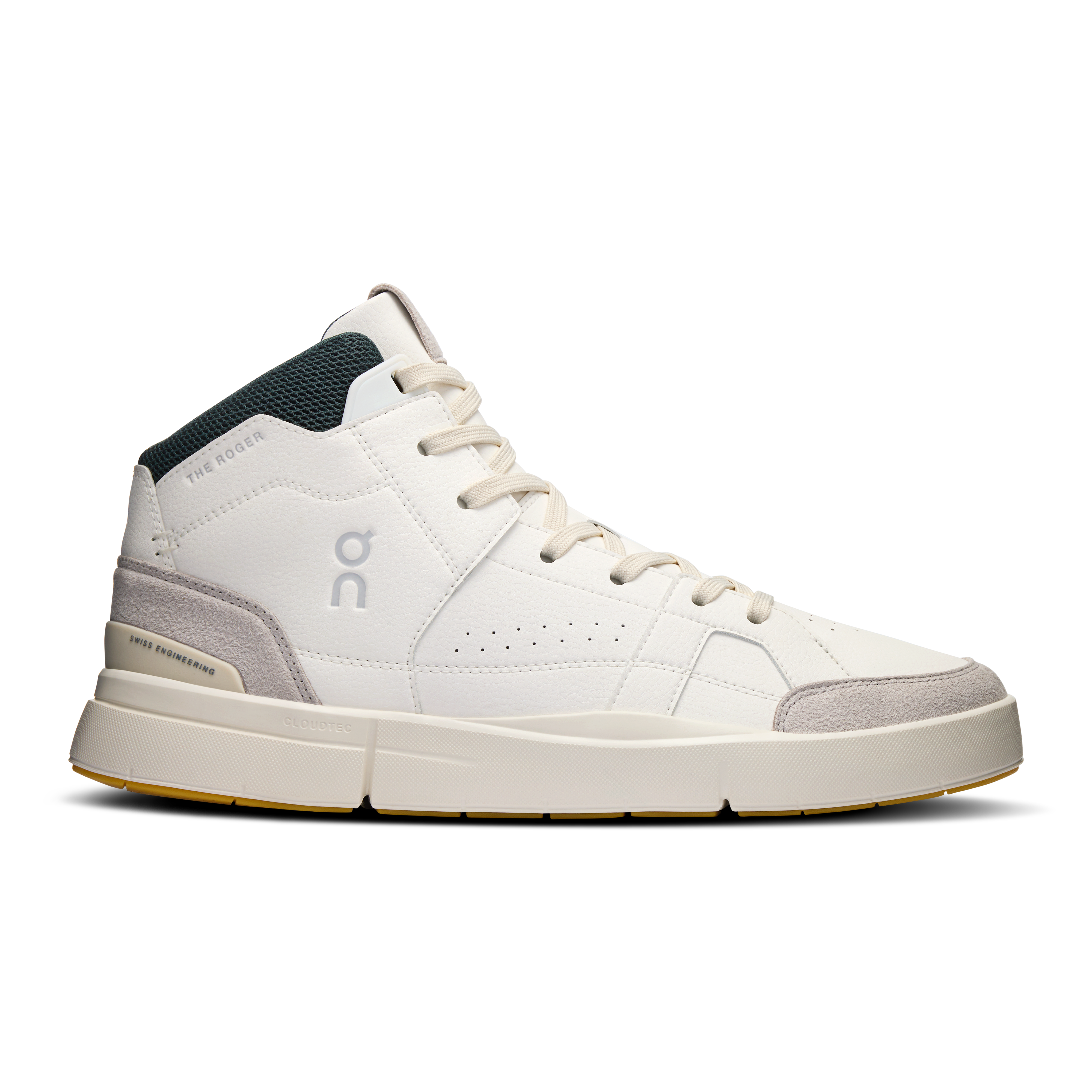 On Męskie THE ROGER Clubhouse Mid White | Evergreen