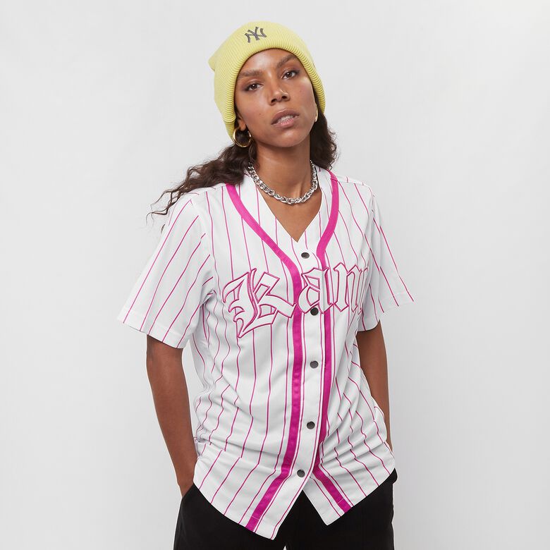 Geweven signature Old English honkbalshirt