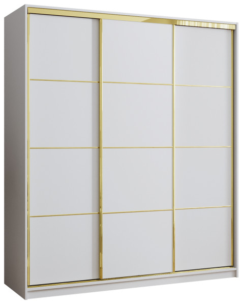 Szafa przesuwna 180 cm GOLD NEW biała matowa