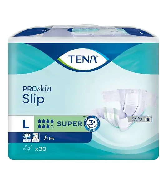 Tena Slip ProSkin Super, Pieluchomajtki dla dorosłych, 92-144cm, Large
