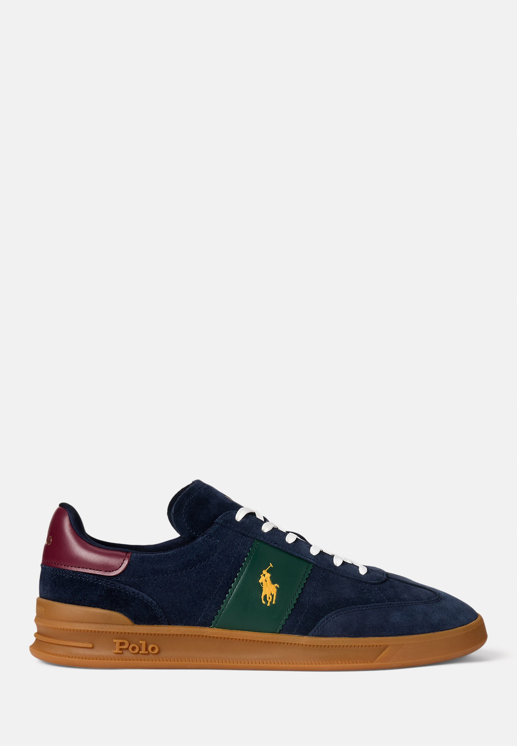Polo Ralph Lauren HERITAGE AERA SUEDE SNEAKER UNISEX - Sneakers - marineblauw/wijnrood/bosgroen