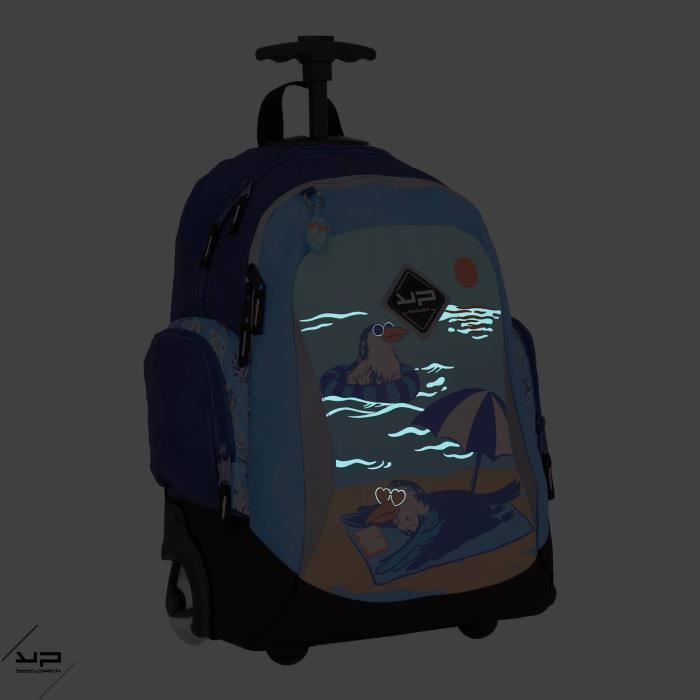 Wheeled backpack - BODYPACK - Leisure - Recycled fabric - Primary - Blue