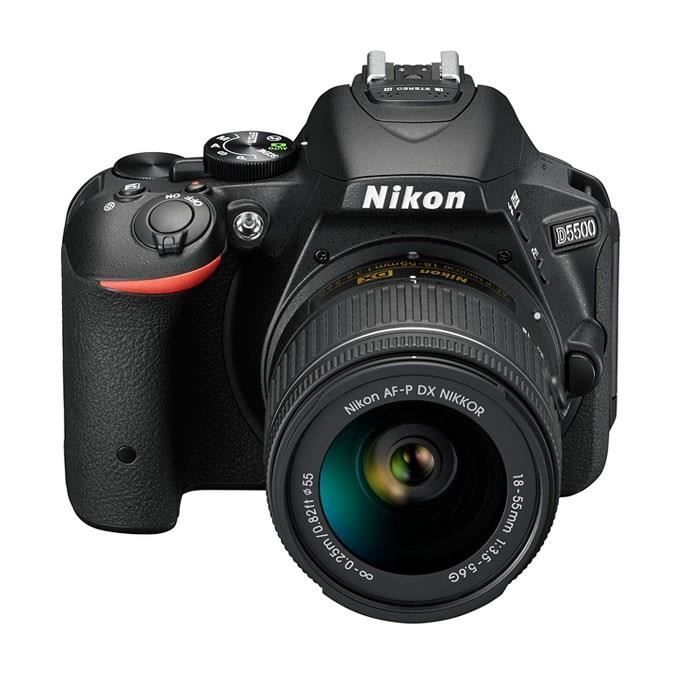 NIKON D5500 svart + AF-P 18-55VR speilreflekskamera med objektiv